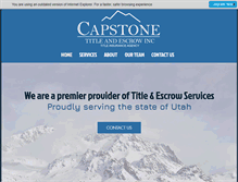 Tablet Screenshot of capstonetitleutah.com